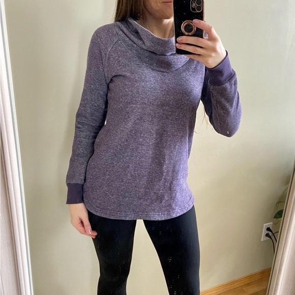 Columbia Cowl Neck Pullover Size Medium Purple Heather - Picture 8 of 15